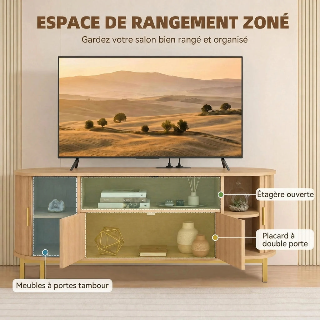 Rangements du meuble TV La Dune