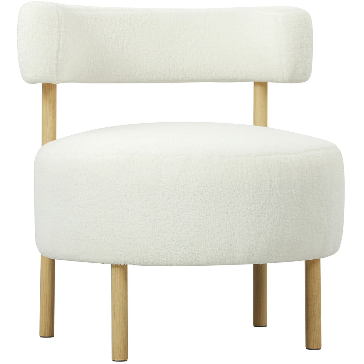 Le Nid, fauteuil en bouclette blanche