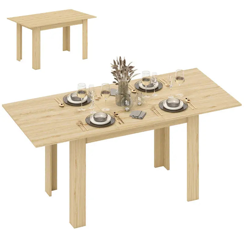 La Tablée, table à manger extensible effet chêne