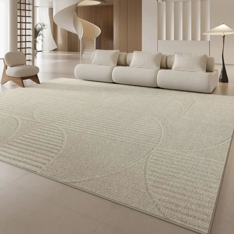 L'Atelier, tapis en relief beige