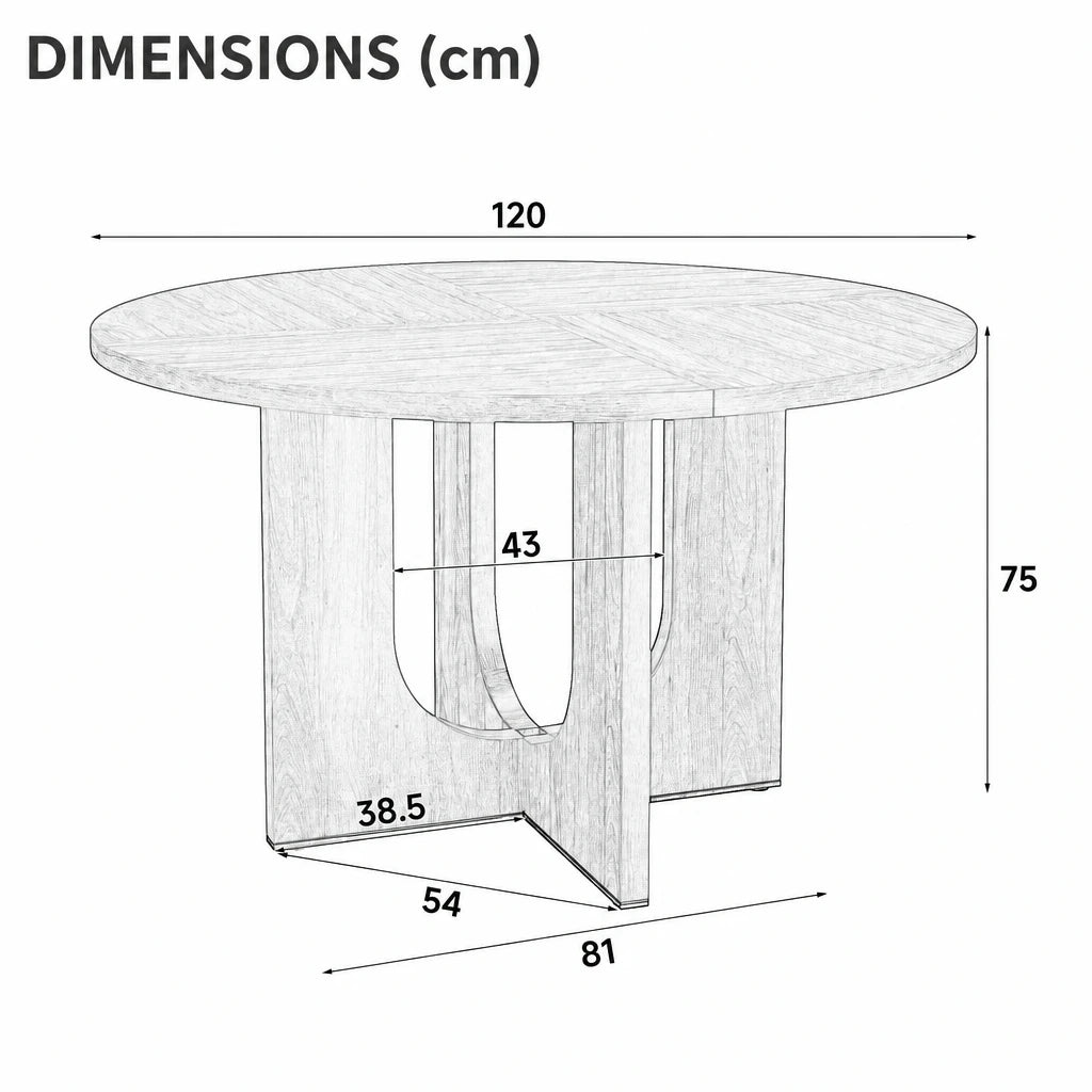 Dimensions de la table L'Escale