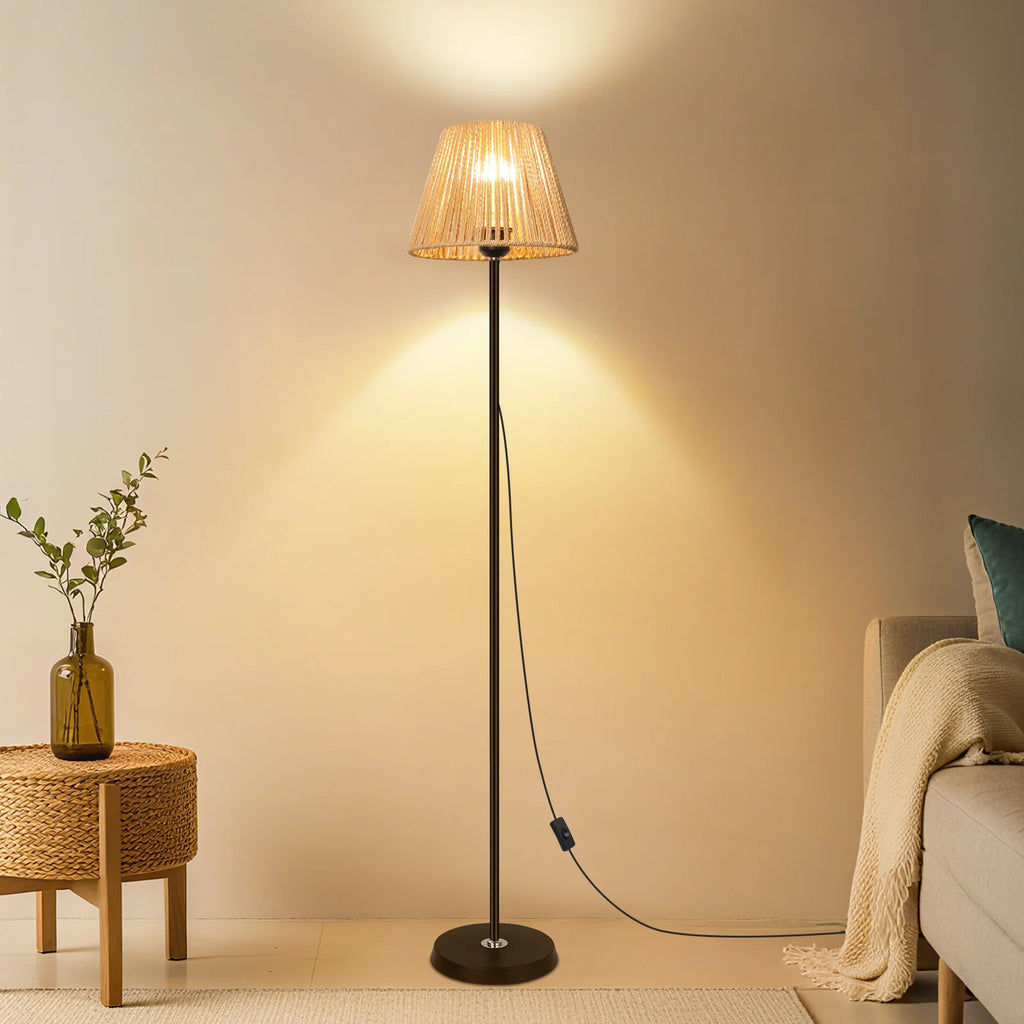 La Vannerie — Lampadaire en rotin tressé 140 cm