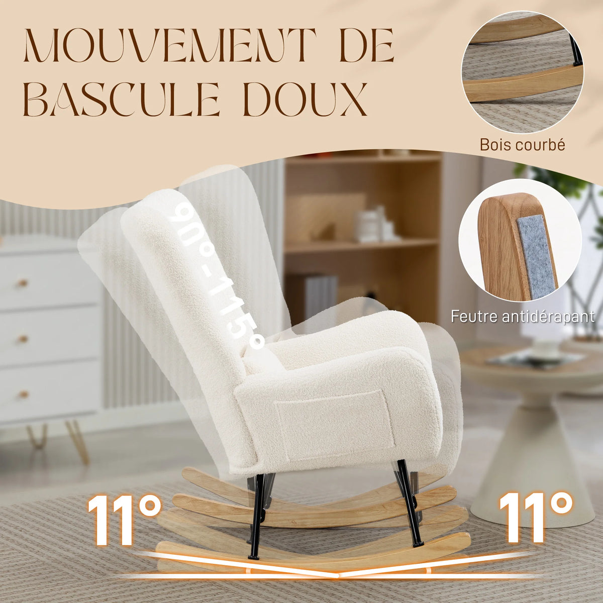 Mouvement de bascule doux