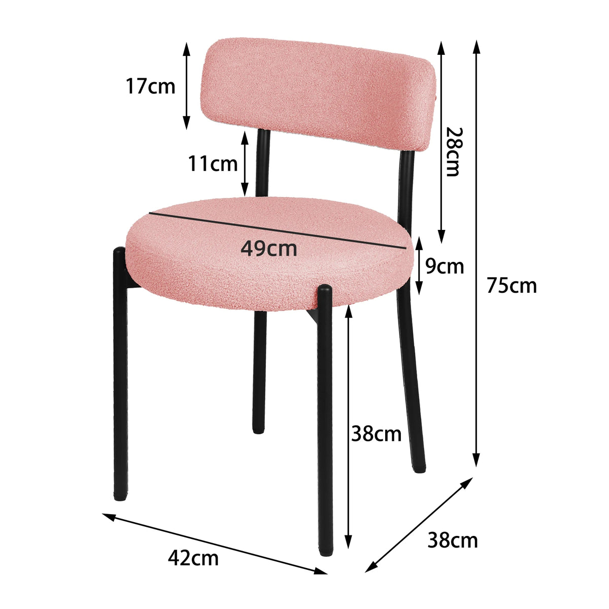 Dimensions de la chaise La Douce