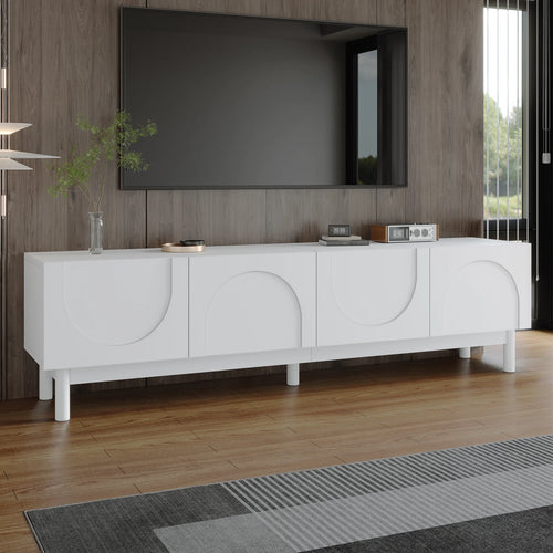 L'Arche, meuble TV blanc aux arches