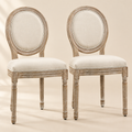 La Médaille, chaises médaillon bois patiné