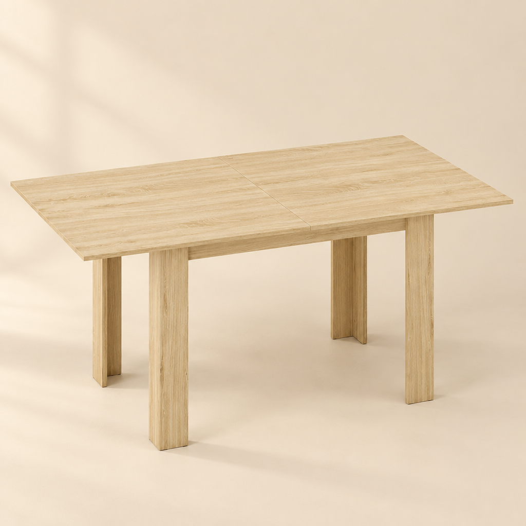 La Tablée, table à manger extensible effet chêne