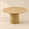 L'Ovale, table à manger extensible pied cannelé