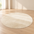 L'Écume, tapis rond crème Ø160