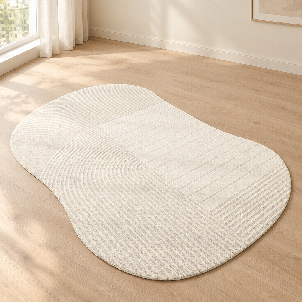 Le Sable, tapis forme organique crème