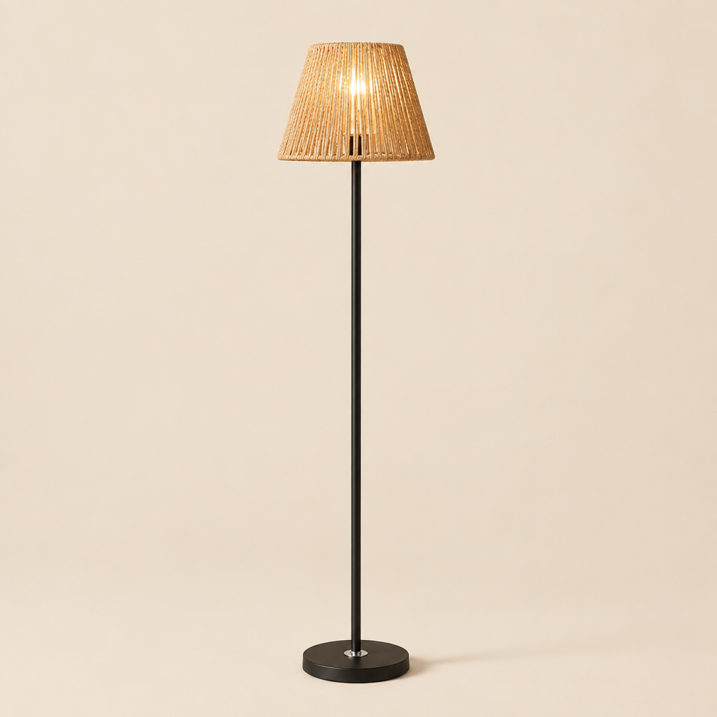 La Vannerie — Lampadaire en rotin tressé 140 cm